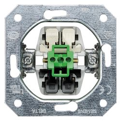Siemens DELTA Wechselschalter Basiselement 10A 250V beleuchtet Steckklemme Unterputz 7... SIEMENS-5TA2156 4001869038162 (Abb. 1)