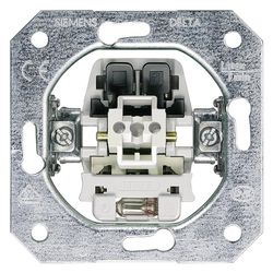Siemens DELTA Kontrollschalter Wechselschalter 10A 250V Unterputz mit Glimmlampe 70x70... SIEMENS-5TA2108 4001869037998 (Abb. 1)