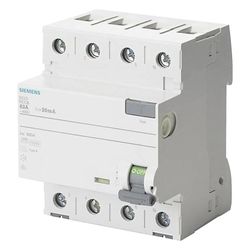Siemens FI-Schutzschalter 5SV3 4-polig 40A 30mA Typ A 400V 4TE 5SV3344-6... SIEMENS-5SV33446 4001869427775 (Abb. 1)