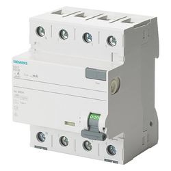 Siemens FI-Schutzschalter 5SV3344-6KL Typ A 40A 30mA 4-polig N-links 4TE 400V... SIEMENS-5SV33446KL 4001869430126 (Abb. 1)