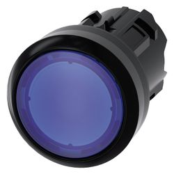 Siemens Leuchtdrucktaster 3SU1001-0AB50-0AA0 flach rund blau 22,3mm Kunststof... SIEMENS-3SU10010AB500AA0 4011209947139 (Abb. 1)