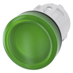Siemens Leuchtmelder rund 22,3mm grün glatte Linse IP67/IP69K 3SU10016AA400AA... SIEMENS-3SU10016AA400AA0 4011209946286 (Abb. 1)
