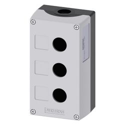 Siemens Aufbaugehäuse für Befehlsgeräte 3-fach 22,3mm Kunststoff Grau 154x85x... SIEMENS-3SU18030AA000AB1 4011209970199 (Abb. 1)