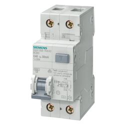 Siemens FI/LS-Schalter 5SU1 1+N-polig 13A B 30mA Typ A 6kA 230V 2TE 5SU1356-6KK1... SIEMENS-5SU1356-6KK13 4001869306711 (Abb. 1)