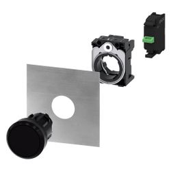 Siemens SIRIUS ACT Drucktaster flach 22,3mm Kunststoff schwarz tastend 3SU100... SIEMENS-3SU10000AB100AA0 4011209956667 (Abb. 1)