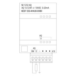 Siemens SIMATIC S7-1200 Analogausgabe SB 1232 1AO 12 Bit 38x62x21mm 6ES72324H... SIEMENS-6ES72324HA300XB0 6940408100435 (Abb. 1)