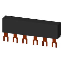 Siemens 3-Phasen-Sammelschiene 45mm Teilungsabstand für Leistungsschalter Baugröße ... SIEMENS-3RV19151AB 4011209504615 (Abb. 1)