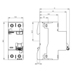Siemens FI-Schutzschalter 5SV3314-6 Typ A 40A 30mA 2-polig 2TE 230V... SIEMENS-5SV33146 4001869429649 (Abb. 1)
