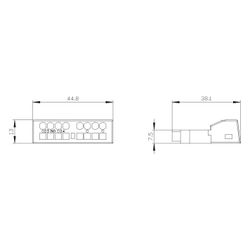 Siemens Hilfsschalter 3RV2901-2F querliegend 2 Schließer Federzuganschluss... SIEMENS-3RV29012F 4011209790957 (Abb. 1)