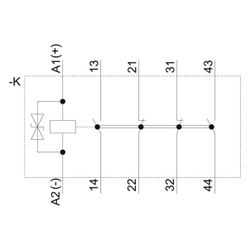 Siemens Koppelhilfsschütz 3RH2122-2KB40 2S+2Ö 24V DC Federzuganschluss 70x45x73mm... SIEMENS-3RH21222KB40 4011209847095 (Abb. 1)
