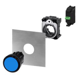Siemens SIRIUS ACT Drucktaster 22,3mm rund flach tastend Kunststoff blau 3SU1... SIEMENS-3SU10000AB500AA0 4011209947122 (Abb. 1)