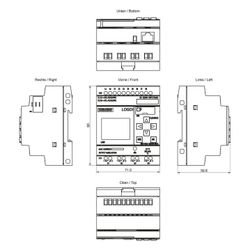 Siemens LOGO! 12/24RCE Logikmodul mit Display 8DE/4DA 10,8-28,8V DC 10A 90x71... SIEMENS-6ED10521MD080BA2 4034106034474 (Abb. 1)