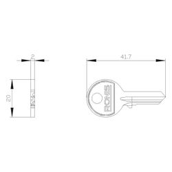 Siemens SIRIUS ACT Schlüssel für Schlüsselschalter RONIS SB30 3SU1950-0FB80-0... SIEMENS-3SU19500FB800AA0 4011209965386 (Abb. 1)