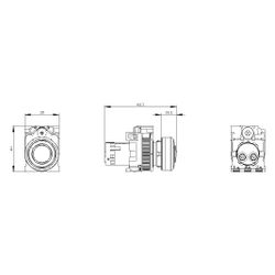Siemens SIRIUS ACT Akustischer Melder 24V AC/DC 90dB IP40 22mm Kunststoff Sch... SIEMENS-3SU12006KB101AA0 4047621044927 (Abb. 1)