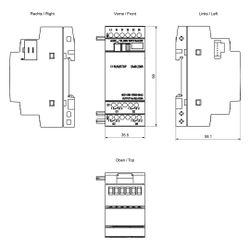 Siemens LOGO! DM8 230R Erweiterungsmodul 4 DE/4 DA Relais 230V 2TE 90x35,5x58... SIEMENS-6ED10551FB000BA2 4034106029494 (Abb. 1)