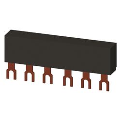 Siemens 3-Phasen-Sammelschiene 45mm Teilungsabstand für Leistungsschalter Baugröße ... SIEMENS-3RV19151AB 4011209504615 (Abb. 1)