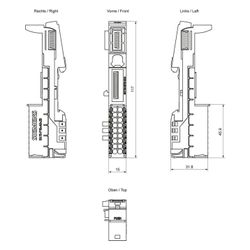 Siemens SIMATIC ET 200SP Base-Unit BU15-P16+A0+2B BU-Typ A0 15x117x35mm 6ES71... SIEMENS-6ES71936BP002BA0 4047623405719 (Abb. 1)