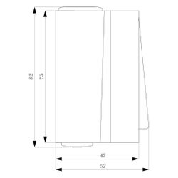 Siemens Kontrollschalter IP44 10A 250V 82x66x47mm halogenfrei 5TA4710... SIEMENS-5TA4710 4001869002507 (Abb. 1)