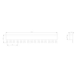 Siemens 3-Phasen-Sammelschiene 3RV19151DB Teilungsabstand 45mm für Leistungsschalte... SIEMENS-3RV19151DB 4011209504646 (Abb. 1)