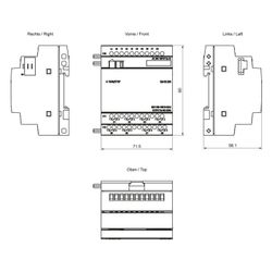 Siemens LOGO! DM16 24R Erweiterungsmodul 8DE/8DA Relais 5A 90x71,5x58mm 6ED10... SIEMENS-6ED10551NB100BA2 4034106029500 (Abb. 1)