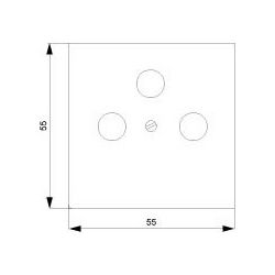 Siemens DELTA i-system Abdeckplatte TV/RF/SAT 3-Loch 55x55mm Elektroweiß 5TG2528-2... SIEMENS-5TG25282 4001869368177 (Abb. 1)
