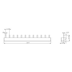 Siemens Stiftsammelschiene 4-phasig 10mm2 210mm 6TE isoliert 5ST3623... SIEMENS-5ST3623 4001869318394 (Abb. 1)