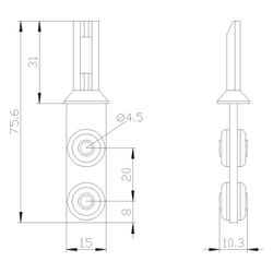 Siemens Standardbetätiger für Positionsschalter 3SE5 3SE2 3SE3 mit Zuhaltung 3SE5... SIEMENS-3SE50000AV01 4011209691063 (Abb. 1)