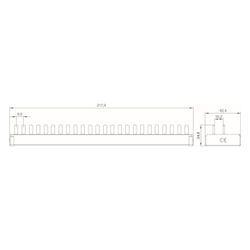 Siemens Stiftsammelschiene 10mm2 1p/N für 12x AFDD-LS 12TE 218mm 5ST3674-0... SIEMENS-5ST36740 4001869566603 (Abb. 1)