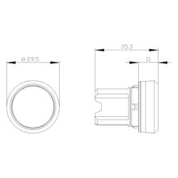 Siemens SIRIUS ACT Leuchtdrucktaster flach tastend Metall 22,3mm Blau 3SU1051... SIEMENS-3SU10510AB500AA0 4011209965713 (Abb. 1)