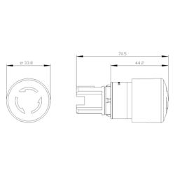 Siemens SIRIUS ACT Not-Halt-Pilzdrucktaster Dreh-Entriegelung rund rot 33,8mm... SIEMENS-3SU10001GB200AA0 4011209946415 (Abb. 1)