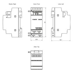 Siemens LOGO! DM8 230R Erweiterungsmodul 4 DE/4 DA Relais 230V 2TE 90x35,5x58... SIEMENS-6ED10551FB000BA2 4034106029494 (Abb. 1)