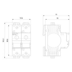 Siemens MinIZED-Lasttrennschalter 5SG7153 2-polig 63A 230V Baugröße D02 für NEOZED-Sic... SIEMENS-5SG7153 4001869319261 (Abb. 1)