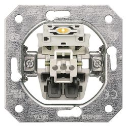 Siemens DELTA Kontrollschalter Wechselschalter 10A 250V Unterputz mit Glimmlampe 70x70... SIEMENS-5TA2108 4001869037998 (Abb. 1)