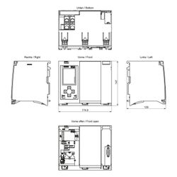 Siemens SIMATIC S7-1500 CPU 1518-4 PN/DP Zentralbaugruppe 175x147x129mm 6ES75... SIEMENS-6ES75184AP000AB0 4047623402114 (Abb. 1)