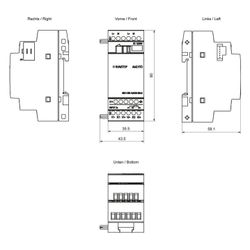 Siemens LOGO! AM2 RTD Erweiterungsmodul 2AE -50 bis 200 Grad C 90x35,5x58mm 6... SIEMENS-6ED10551MD000BA2 4034106029524 (Abb. 1)