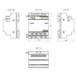 Siemens LOGO! DM16 230R Erweiterungsmodul 8DE/8DA Relais 90x71,5x58mm 6ED1055... SIEMENS-6ED10551FB100BA2 4034106029463 (Abb. 1)