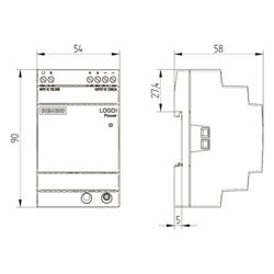 Siemens LOGO!Power Stromversorgung 12V 4,5A 54W IP20 Tragschienenmontage 6EP3... SIEMENS-6EP33226SB000AY0 4025515154815 (Abb. 1)