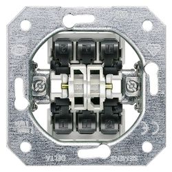 Siemens DELTA Doppel-Wechselschalter Basiselement Unterputz 10A 250V 70x70x32mm 5TA211... SIEMENS-5TA2118 4001869038032 (Abb. 1)