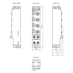 Siemens SIMATIC ET 200AL CM 4x IO-Link Kommunikationsmodul 4xM12 IP67 30x159x... SIEMENS-6ES71475JD000BA0 4047623403531 (Abb. 1)