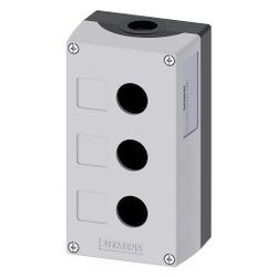 Siemens Aufbaugehäuse für Befehlsgeräte 3-fach 22,3mm Kunststoff Grau 154x85x... SIEMENS-3SU18030AA000AB1 4011209970199 (Abb. 1)