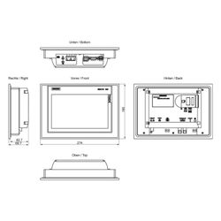 Siemens SIMATIC TP900 Comfort Panel 9" TFT Touchscreen 800x480px IP65 274x190... SIEMENS-6AV21240JC010AX0 4025515079019 (Abb. 1)
