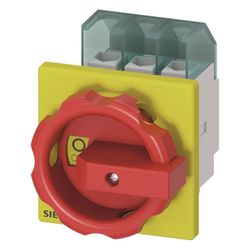 Siemens Not-Ausschalter 3LD21030TK53 3-polig 25A 10kW IP65 Frontbefestigung 4-Loc... SIEMENS-3LD21030TK53 4011209402898 (Abb. 1)
