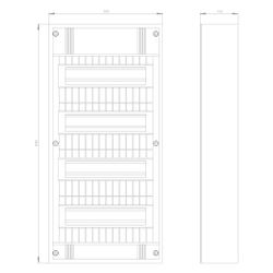Siemens SIMBOX XL Aufputz-Kleinverteiler 4-reihig 12TE IP30 640x305x99mm 8GB5048-0K... SIEMENS-8GB50480KM 4001869461748 (Abb. 1)