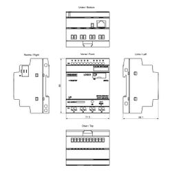 Siemens LOGO! 8.4 24 RCEo Logikmodul 8 DE 4 DA Relaisausgang 10 A AC/DC 90x71... SIEMENS-6ED10522HB080BA2 4034106034467 (Abb. 1)