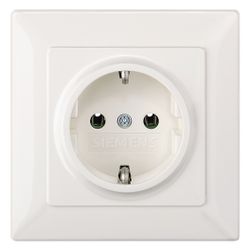 Siemens 5UB1580 DELTA line Schuko- Steckdose 250VAC 16A Vollpl. 80x80mm... SIEMENS-5UB1580 4001869313191 (Abb. 1)
