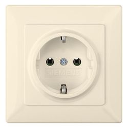 Siemens DELTA line Schutzkontaktsteckdose 16A 250V Unterputz glänzend Weiß 70x70x45mm ... SIEMENS-5UB1581 4001869313207 (Abb. 1)