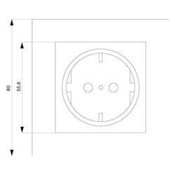 Siemens 5UB1580 DELTA line Schuko- Steckdose 250VAC 16A Vollpl. 80x80mm... SIEMENS-5UB1580 4001869313191 (Abb. 1)
