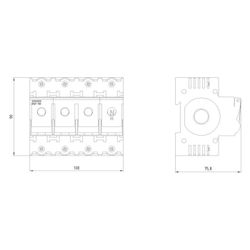 Siemens MINIZED Lasttrennschalter 5SG7163 4-polig 63A 400V D02 für NEOZED Sicherungsei... SIEMENS-5SG7163 4001869319278 (Abb. 1)