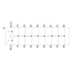 Siemens Hilfsschütz 3RH22622BB40 6 Schließer 2 Öffner 24V DC Federzuganschluss 70... SIEMENS-3RH22622BB40 4011209848672 (Abb. 1)