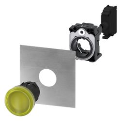 Siemens Leuchtmelder 3SU1001-6AA30-0AA0, 22,3mm, rund, gelb, Linse hoch, Kuns... SIEMENS-3SU10016AA300AA0 4011209946279 (Abb. 1)